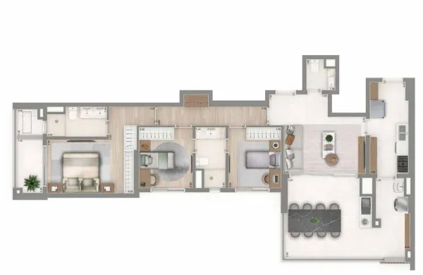 3 dorms — opção A