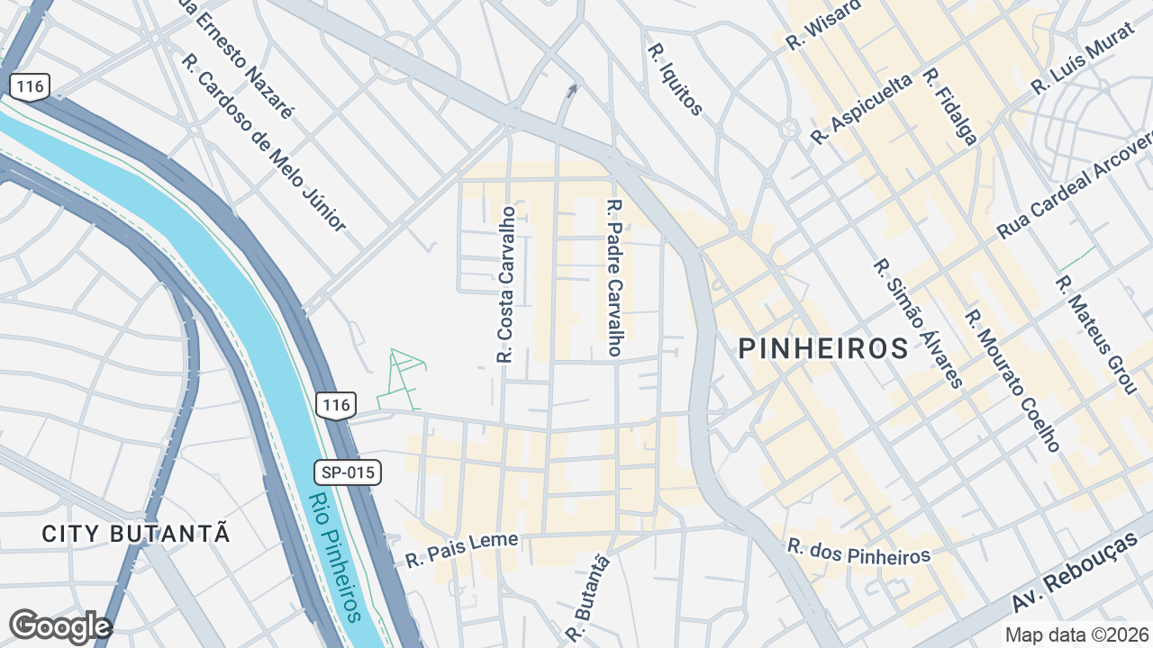 Localização aproximada — Rua Ferreira de Araújo, 601, Pinheiros, São Paulo