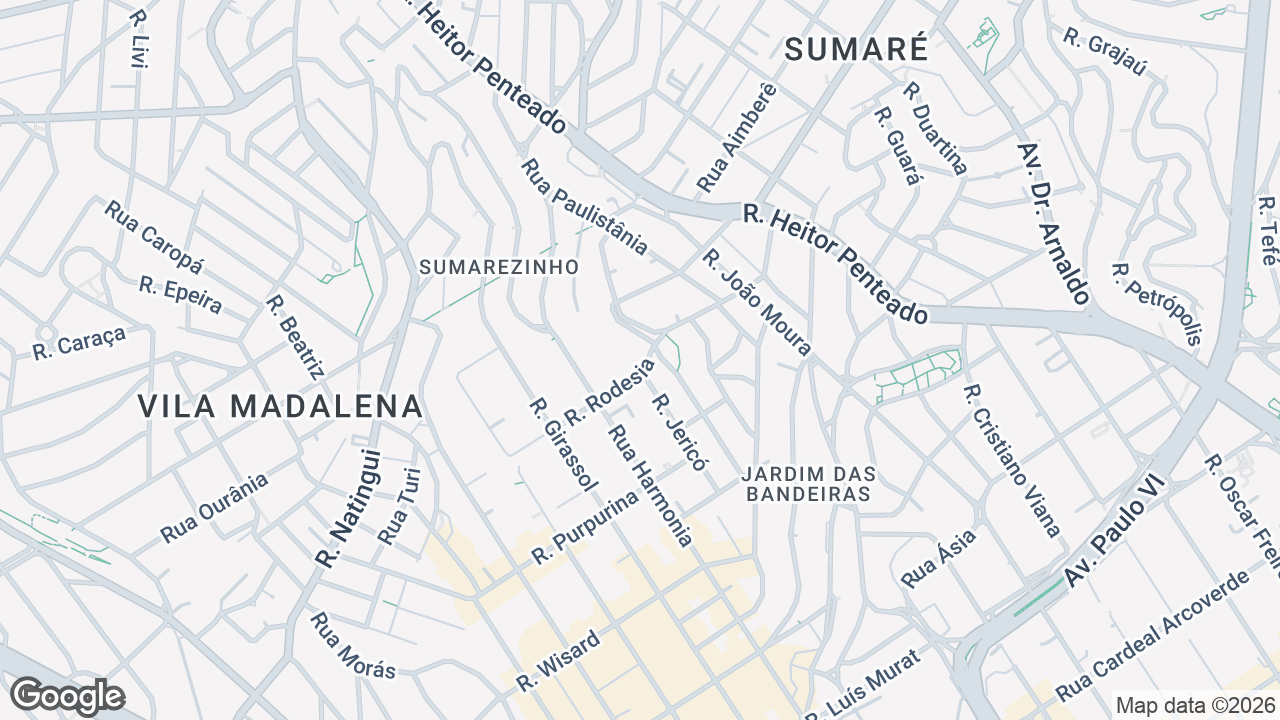 Localização aproximada — Rua Rodésia, 46, Vila Madalena, São Paulo