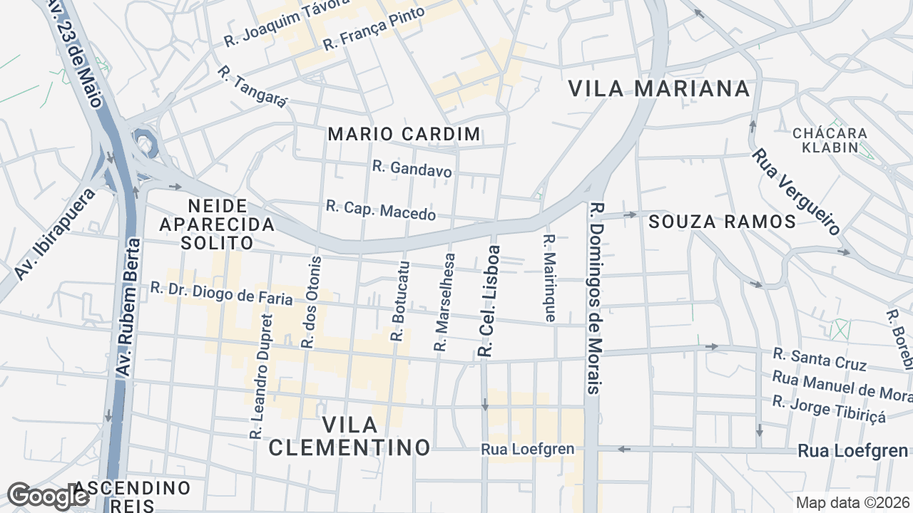 Localização aproximada — Rua Marselhesa, 249, Vila Clementino, São Paulo