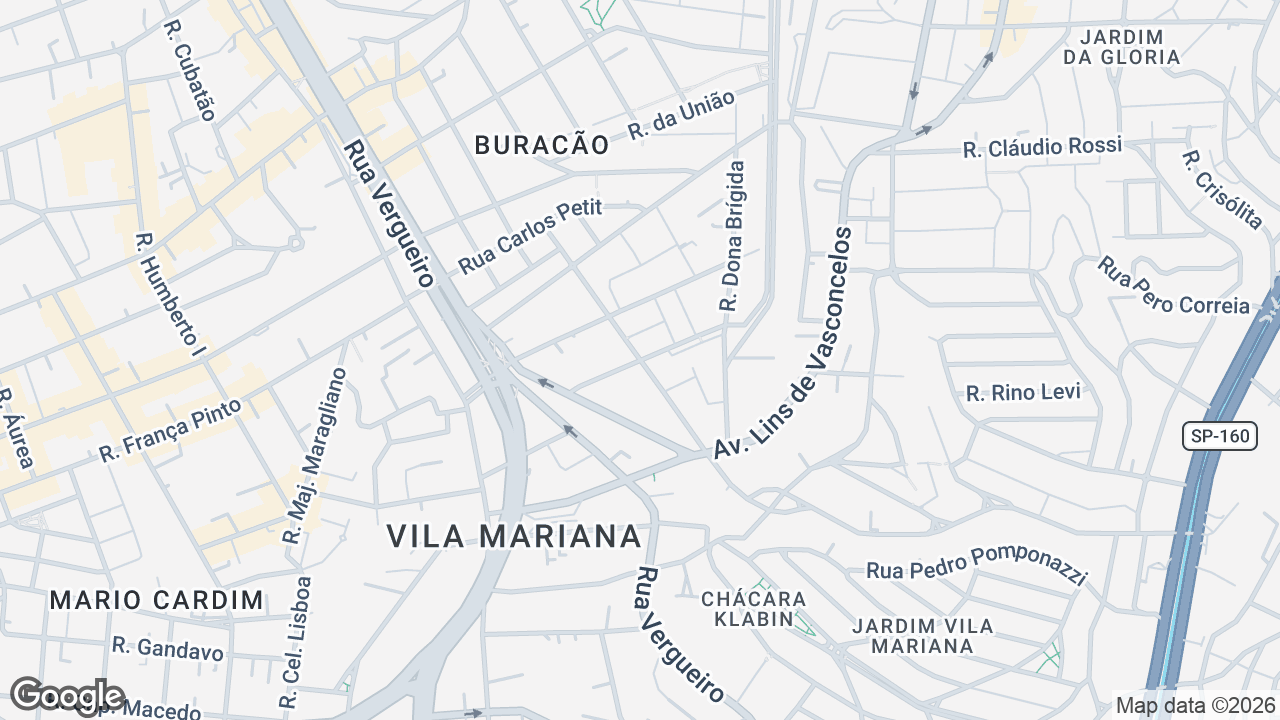 Localização aproximada — Rua Dona Avelina, Vila Mariana, São Paulo